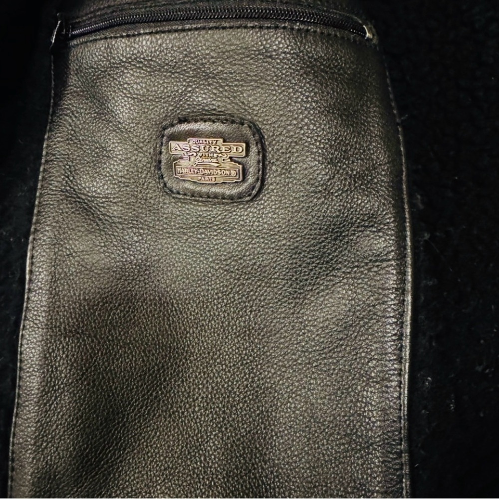Harley-Davidson Black Leather Authentic Jacket EUC - Picture 8 of 11